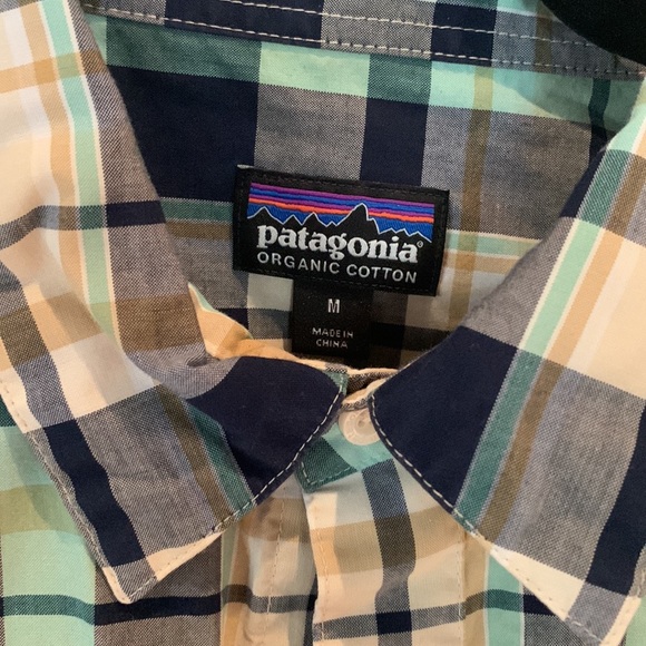 Patagonia mens medium cotton short sleeve button down - Picture 2 of 2